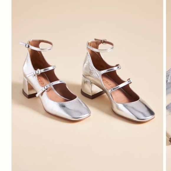 Vicenza Triple-Strap Mary Jane Heels - Picture 1 of 5
